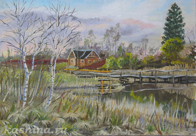 "Сумерки. Родной дом" картина Евгении Кашиной "Сумерки. Родной дом" картина Евгении Кашиной