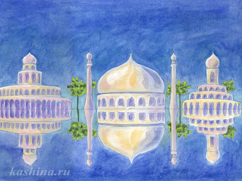 "Город-Храм", картина Евгении Кашиной к московской постановке мюзикла "Последнее Испытание" "Город-Храм.", картина Евгении Кашиной к московской постановке мюзикла "Последнее Испытание"