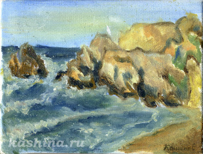 "Прибой на Азовском море" картина Евгении Кашиной "Прибой на Азовском море" картина Евгении Кашиной