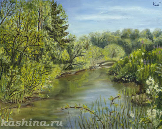 "В краю душистых трав,", картина Евгении Кашиной "В краю душистых трав,", картина Евгении Кашиной