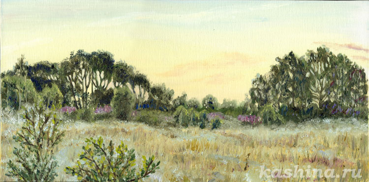 "Вечерний туман,", картина Евгении Кашиной "Вечерний туман,", картина Евгении Кашиной